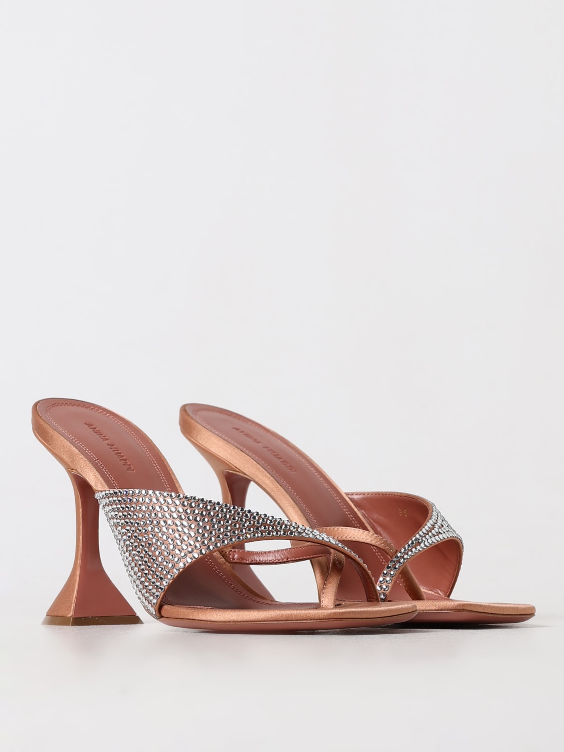 AMINA MUADDI HEELED SANDALS: Shoes woman Amina Muaddi, White - Img 2