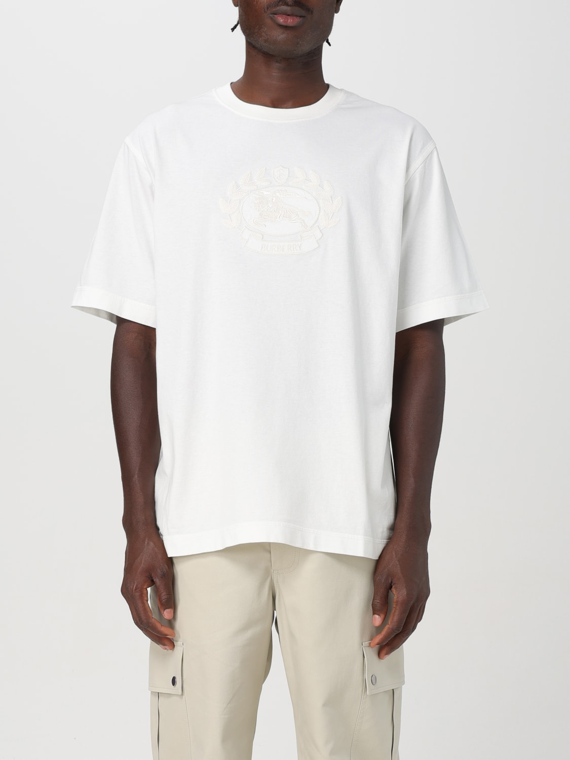 BURBERRY T-SHIRT: T-shirt men Burberry, White - Img 1