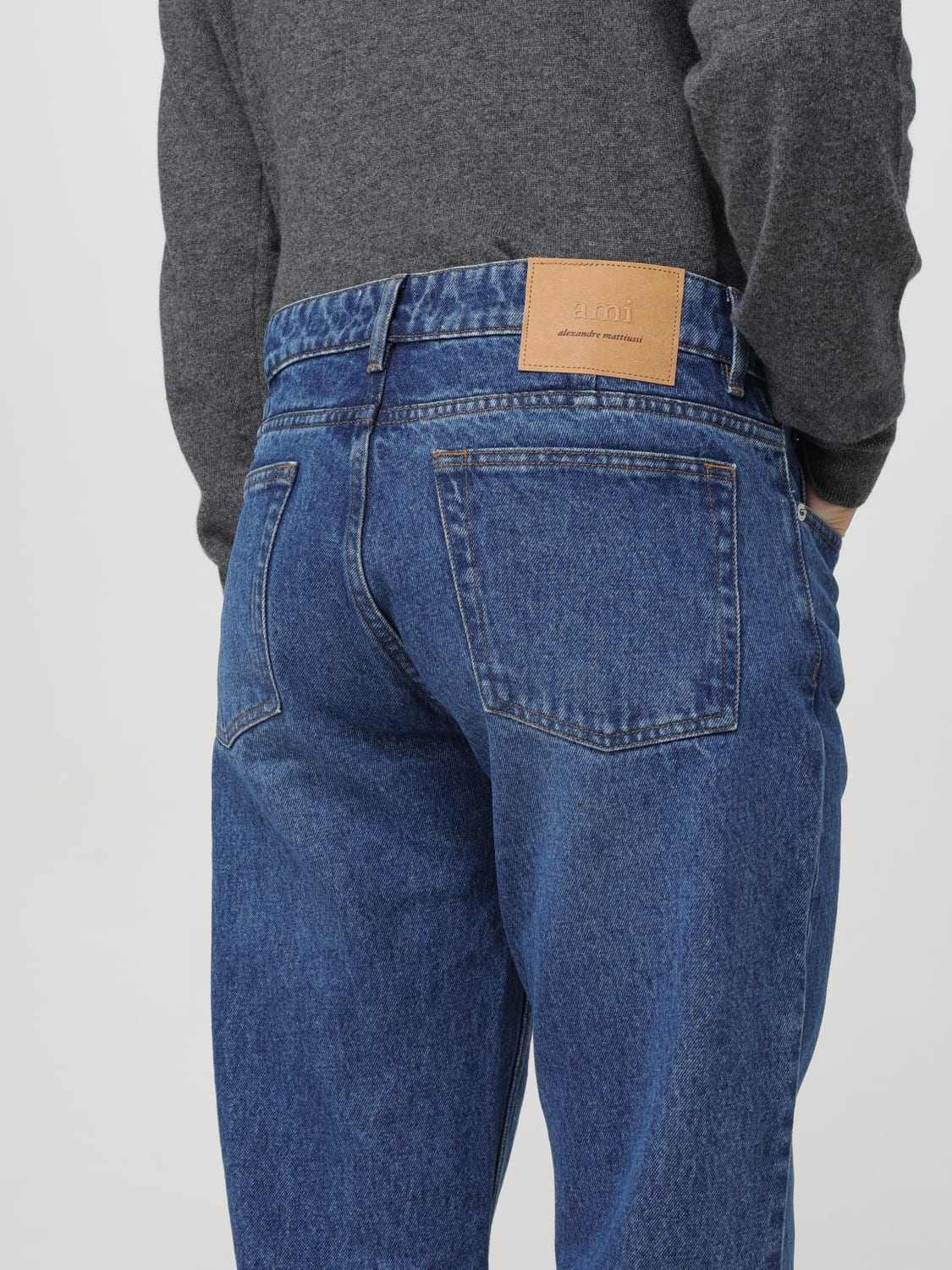 AMI PARIS JEANS: Pantalon homme Ami Paris, Bleu - Img 3