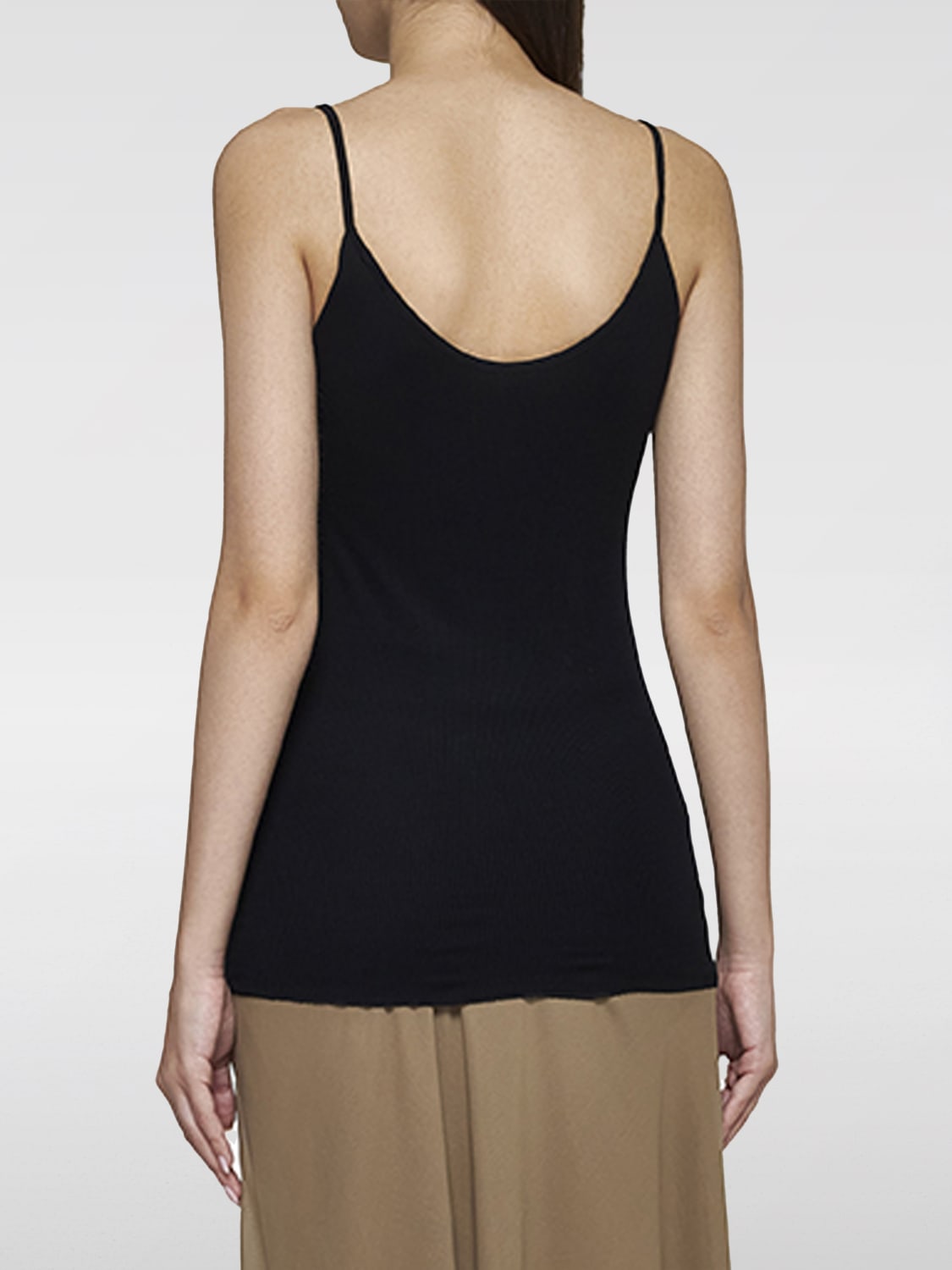 KHAITE TOP E BLUSE: Top basic Khaite in viscosa, Nero - Img 2