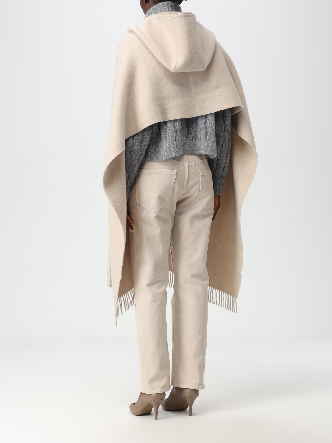 BRUNELLO CUCINELLI CAPE: Scarf woman Brunello Cucinelli, Beige - Img 2