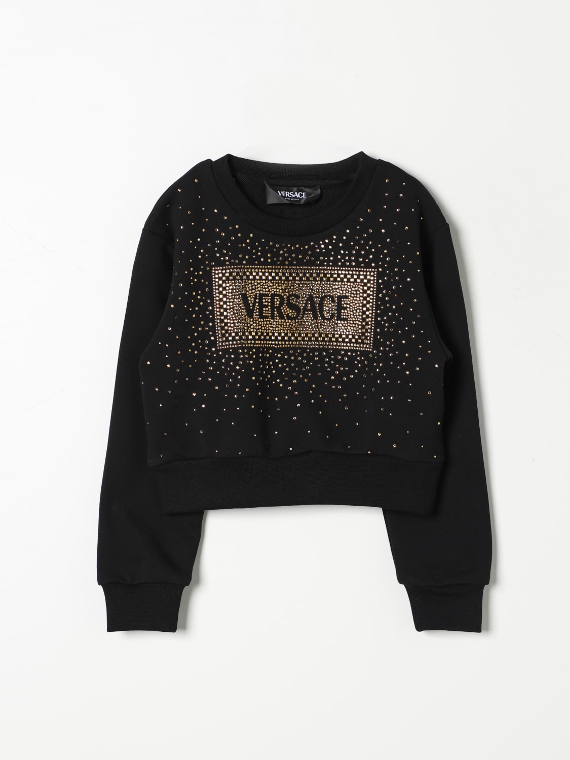 VERSACE 스웨터: 스웨터 남아 Versace, 블랙 - Img 1