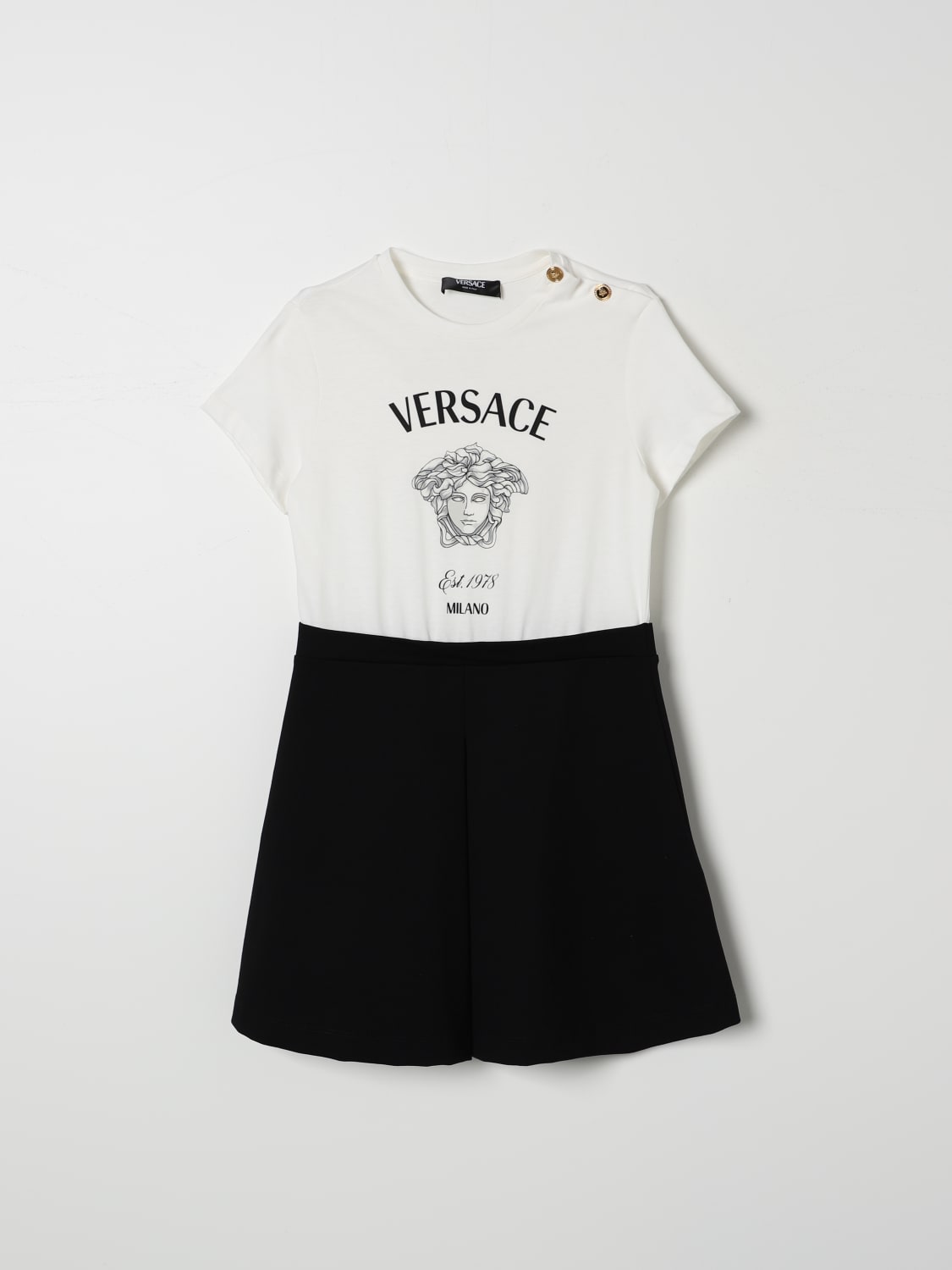 VERSACE 连衣裙: 连衣裙 儿童 Versace, 白色 - Img 1