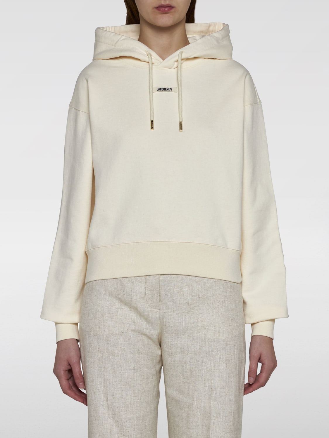 JACQUEMUS SWEAT-SHIRT: Pull femme Jacquemus, Beige - Img 1