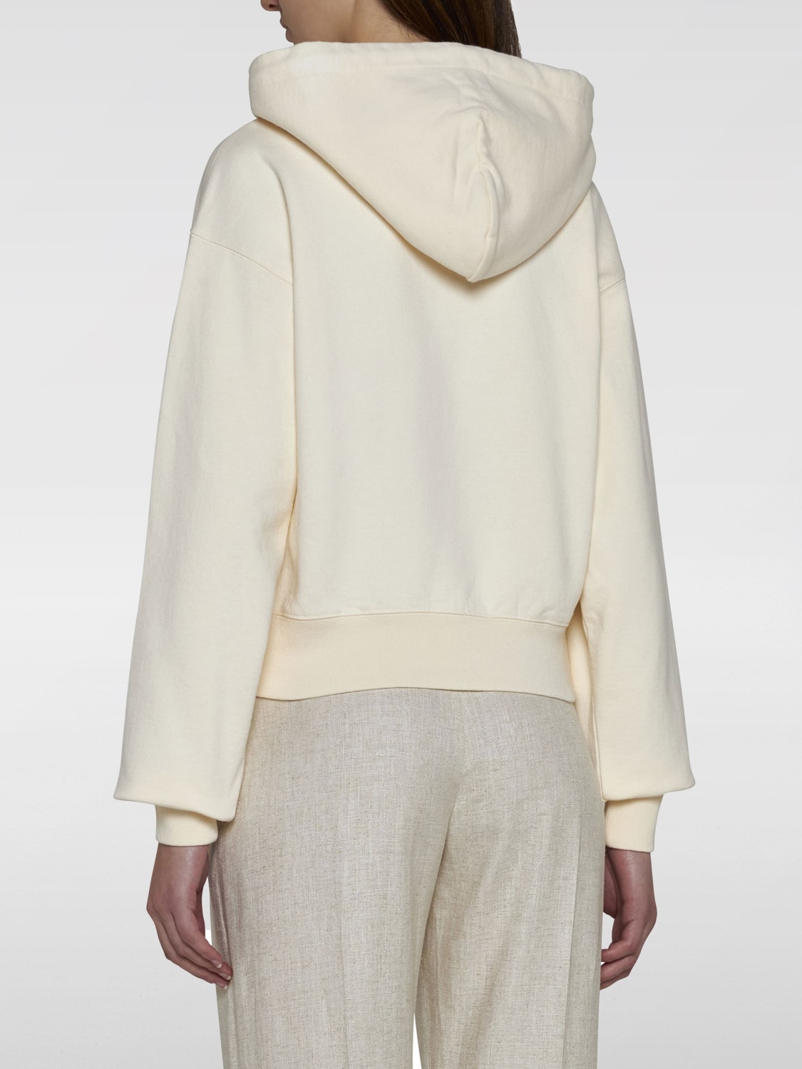 JACQUEMUS FELPA: Felpa di cotone con cappuccio Jacquemus, Beige - Img 2