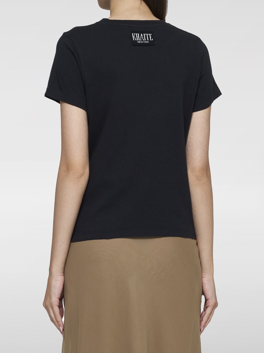 KHAITE T-SHIRT: T-shirt basic Khaite in cotone, Nero - Img 2