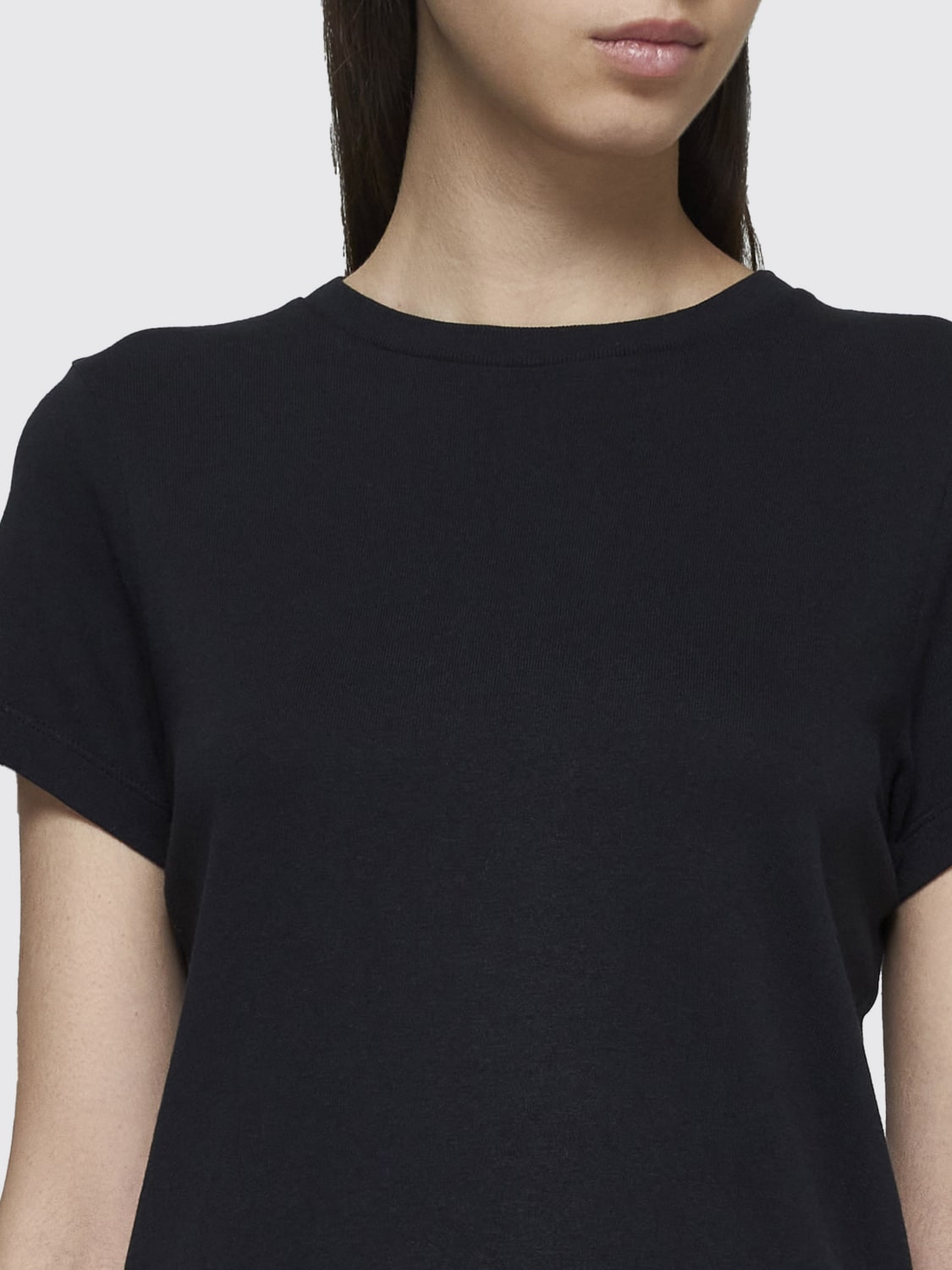 KHAITE T-SHIRT: T-shirt basic Khaite in cotone, Nero - Img 3