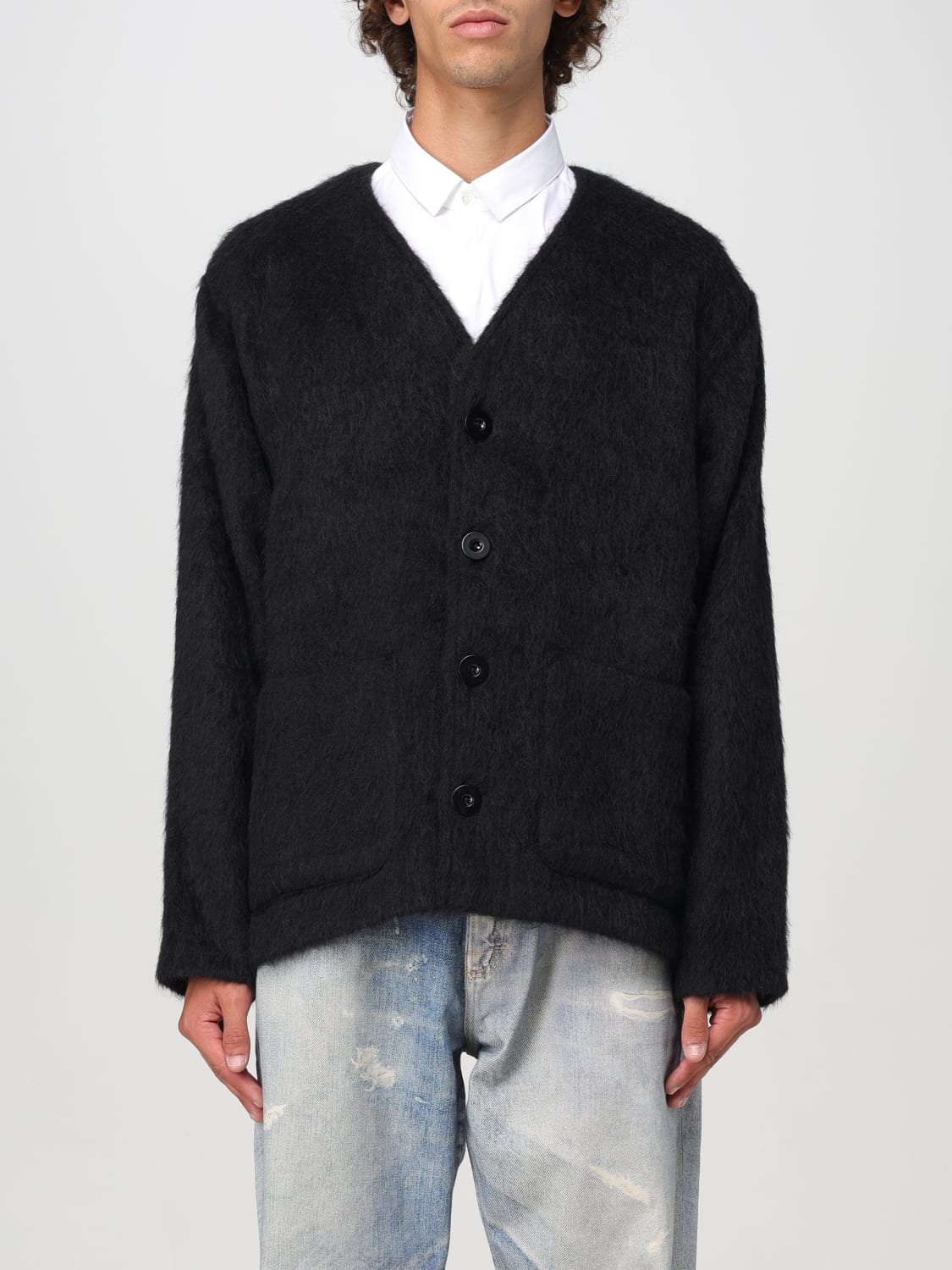 OUR LEGACY CARDIGAN: Our Legacy wool V-neck cardigan, Black - Img 1