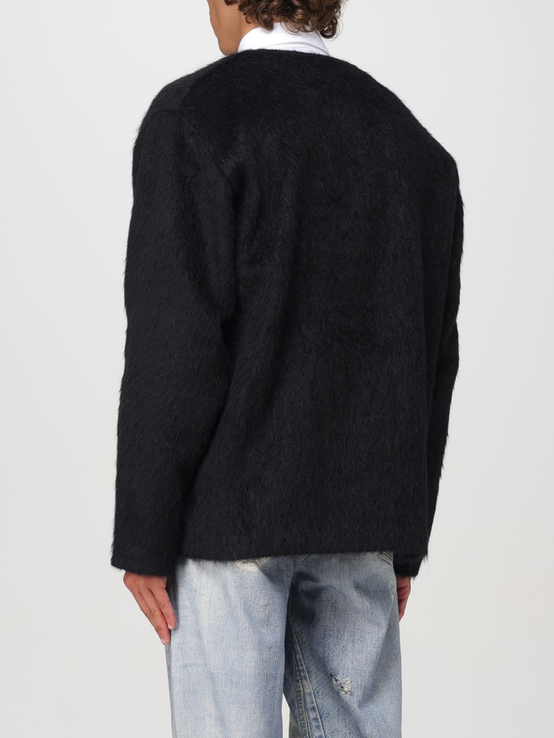 OUR LEGACY CARDIGAN: Our Legacy wool V-neck cardigan, Black - Img 3