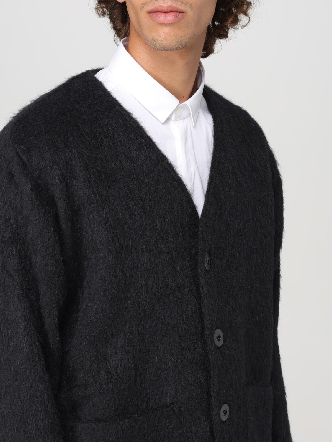 OUR LEGACY CARDIGAN: Our Legacy wool V-neck cardigan, Black - Img 5