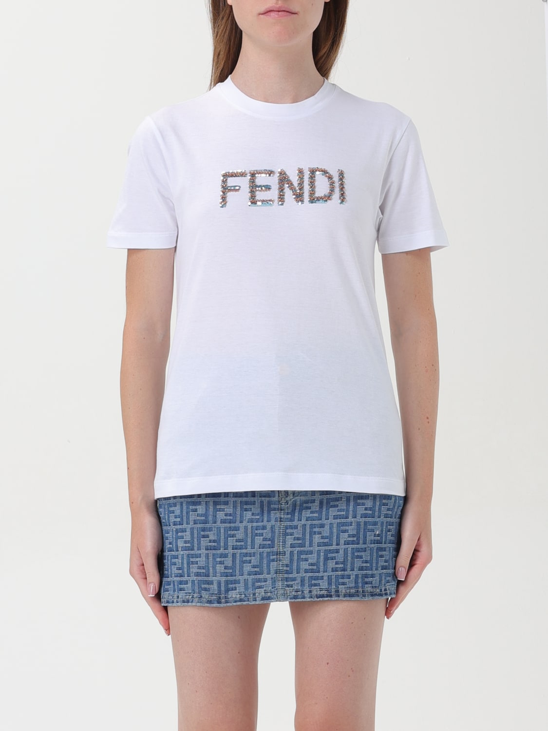 FENDI T-SHIRT: T-shirt woman Fendi, White - Img 1