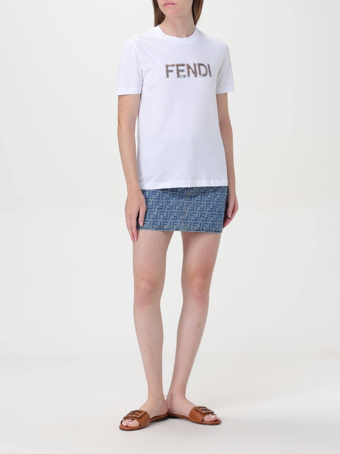 FENDI T-SHIRT: T-shirt woman Fendi, White - Img 2