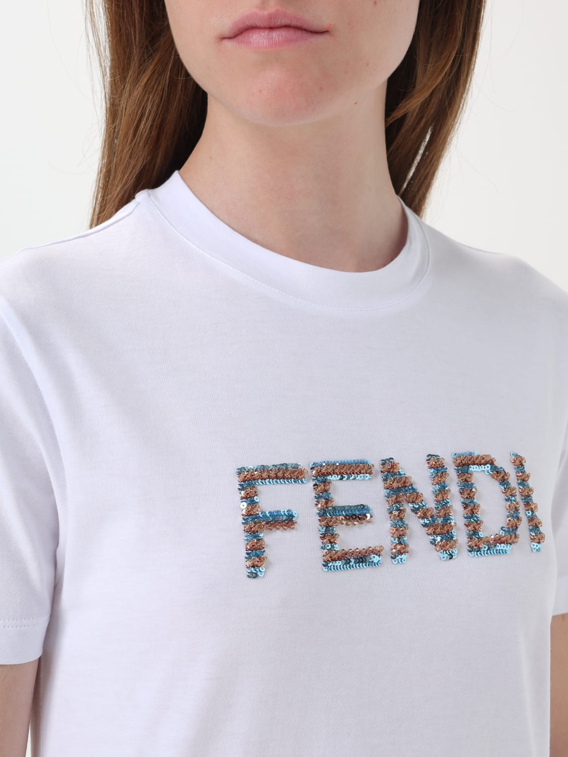 FENDI T-SHIRT: T-shirt woman Fendi, White - Img 5