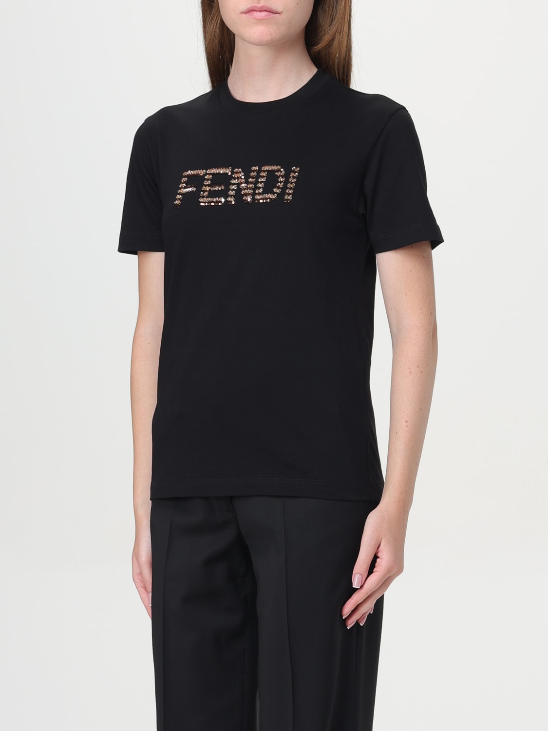 Fendi ブラックピケ Tシャツ XS パリ直送!【FENDI】☆ブラックピケ Tシャツ☆ (FENDI/Tシャツ