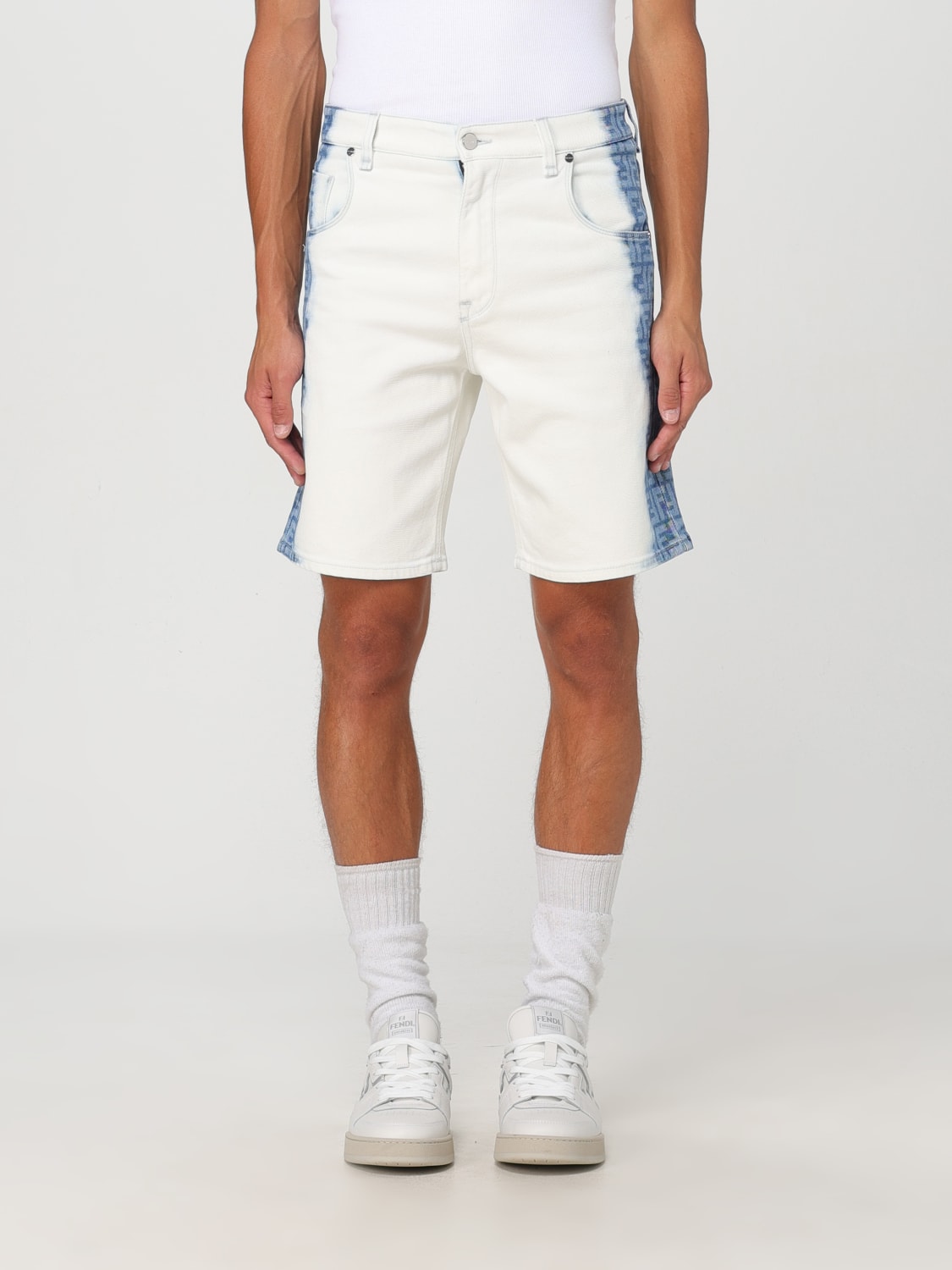 FENDI SHORT: Short men Fendi, Blue - Img 1