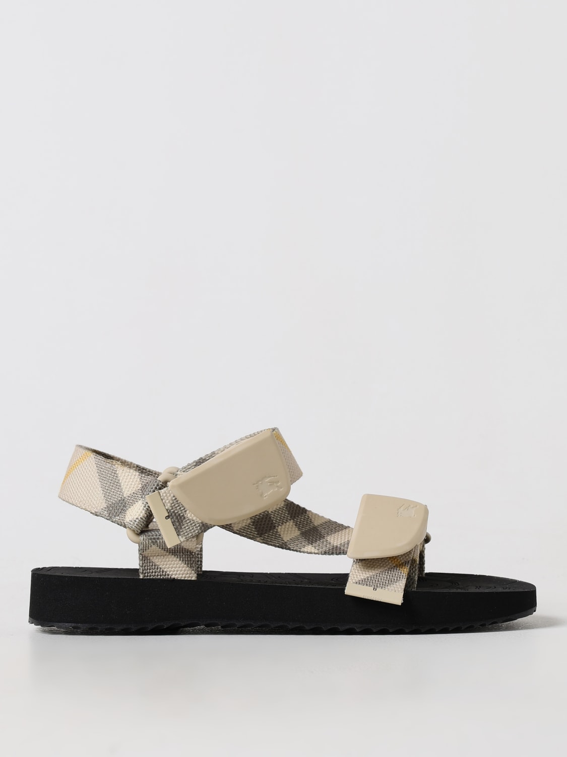 BURBERRY FLAT SANDALS: Flat sandals woman Burberry, Beige - Img 1