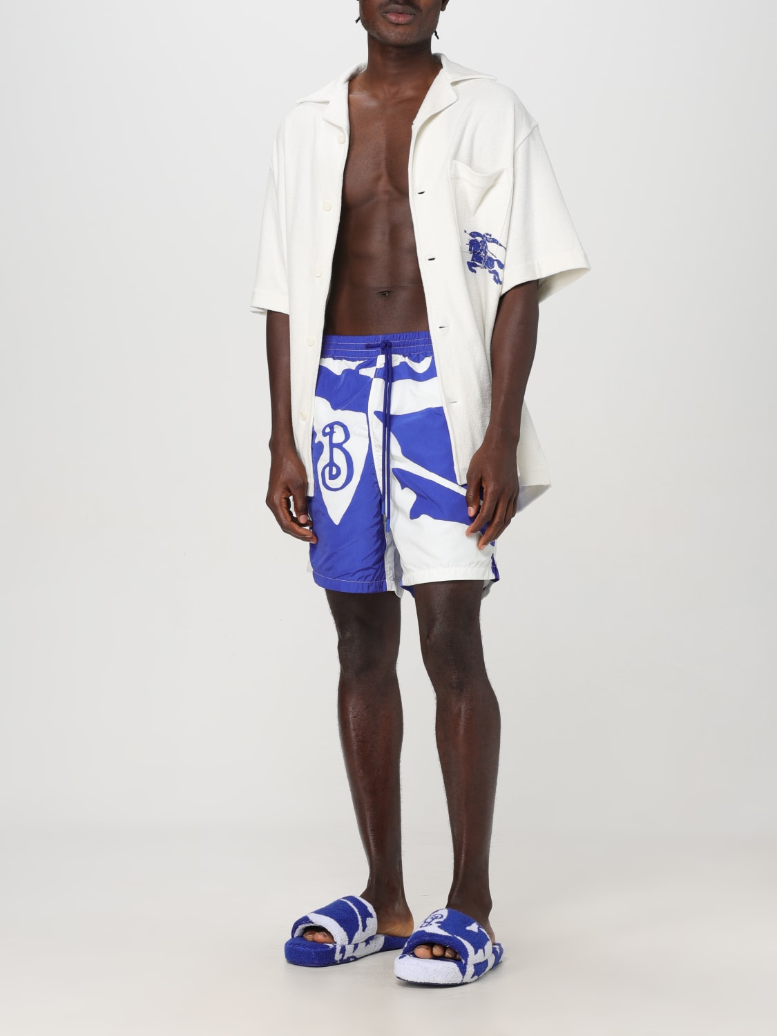 BURBERRY SWIMSUIT: T-shirt men Burberry, Blue - Img 2