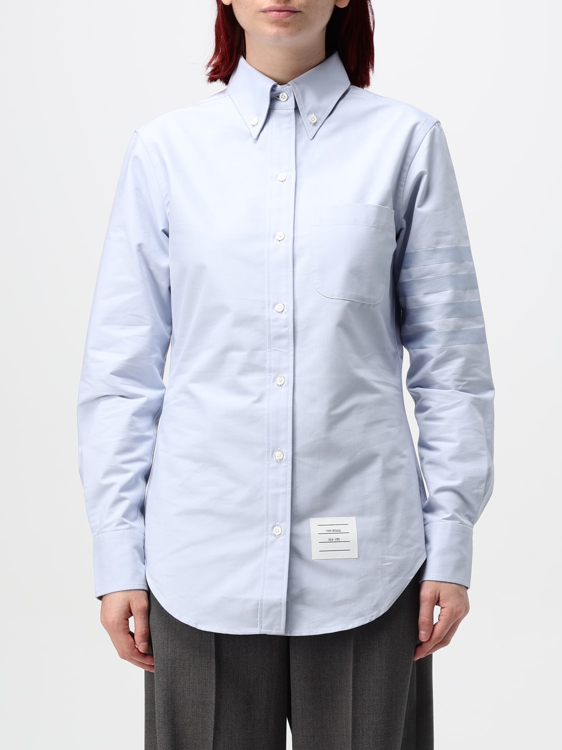 THOM BROWNE SHIRT: Shirt woman Thom Browne, Sky Blue - Img 1