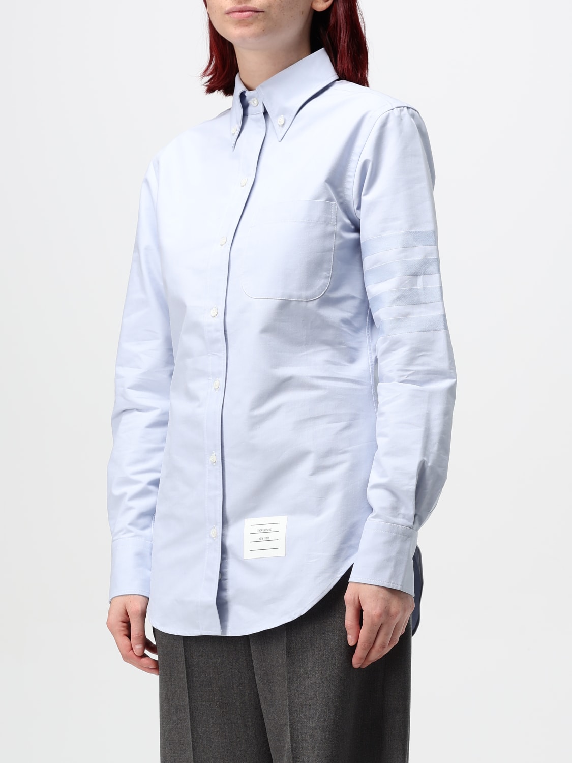 THOM BROWNE SHIRT: Shirt woman Thom Browne, Sky Blue - Img 4