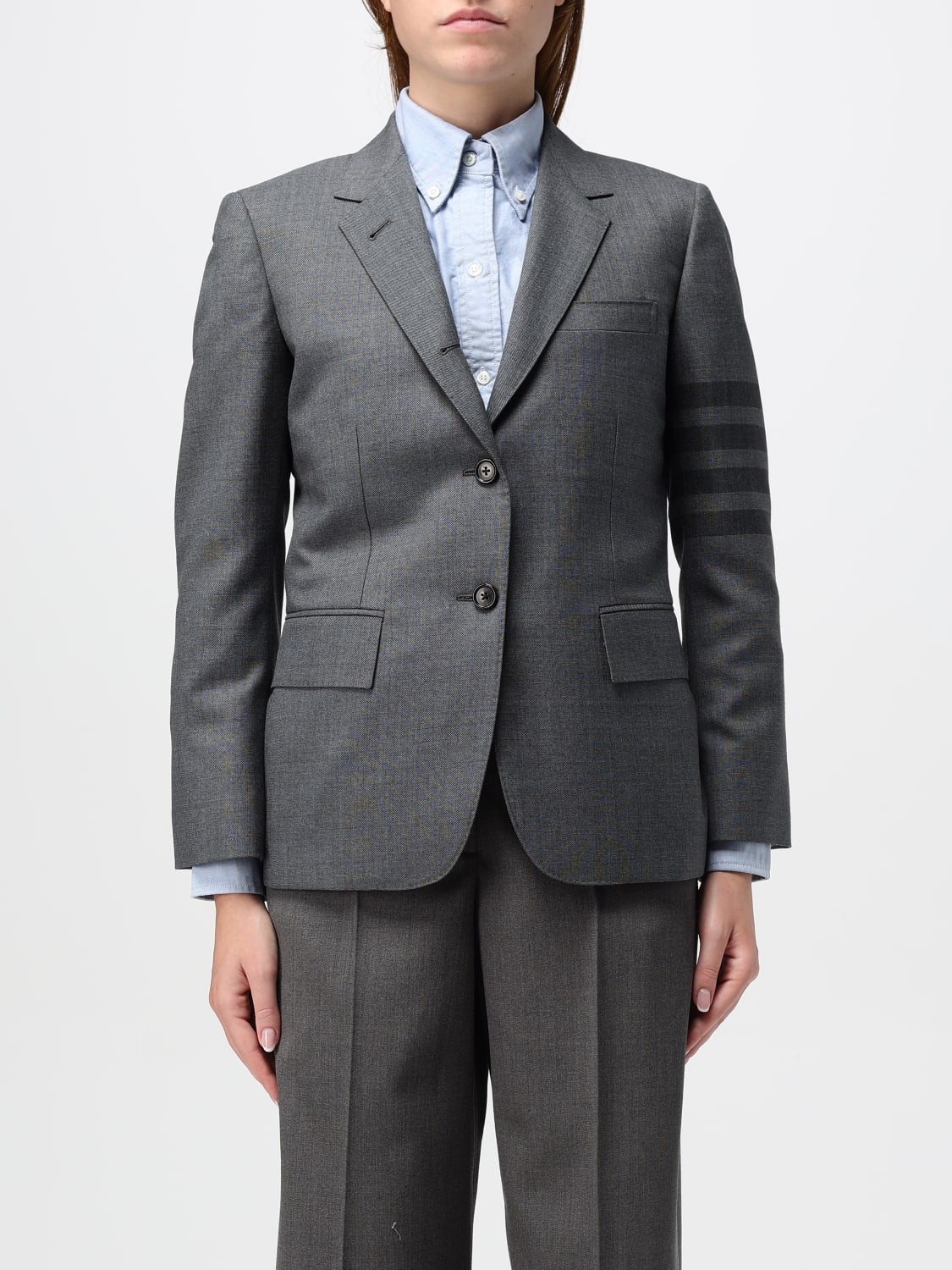 THOM BROWNE BLAZER: Blazer woman Thom Browne, Grey - Img 1