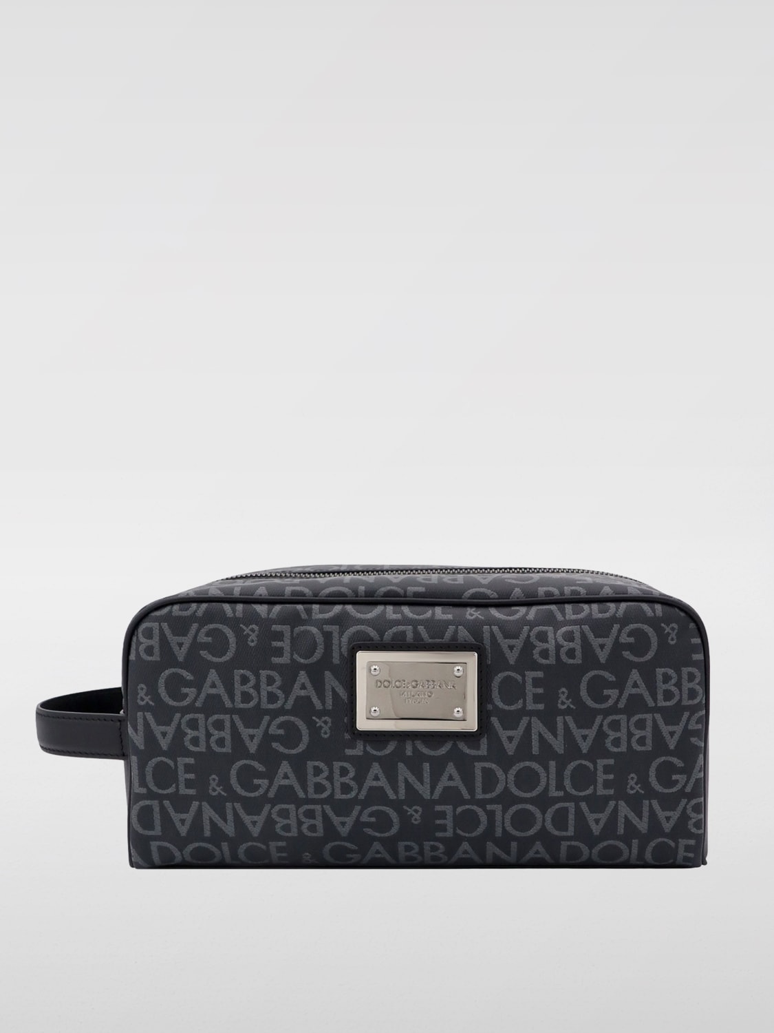 Giglio Pouch Dolce & Gabbana in nylon con logo jacquard