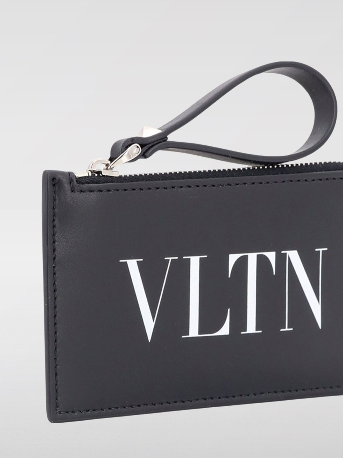 VALENTINO GARAVANI PORTAFOGLIO: Portacarte di credito VLTN Valentino Garavani in pelle , Nero - Img 3