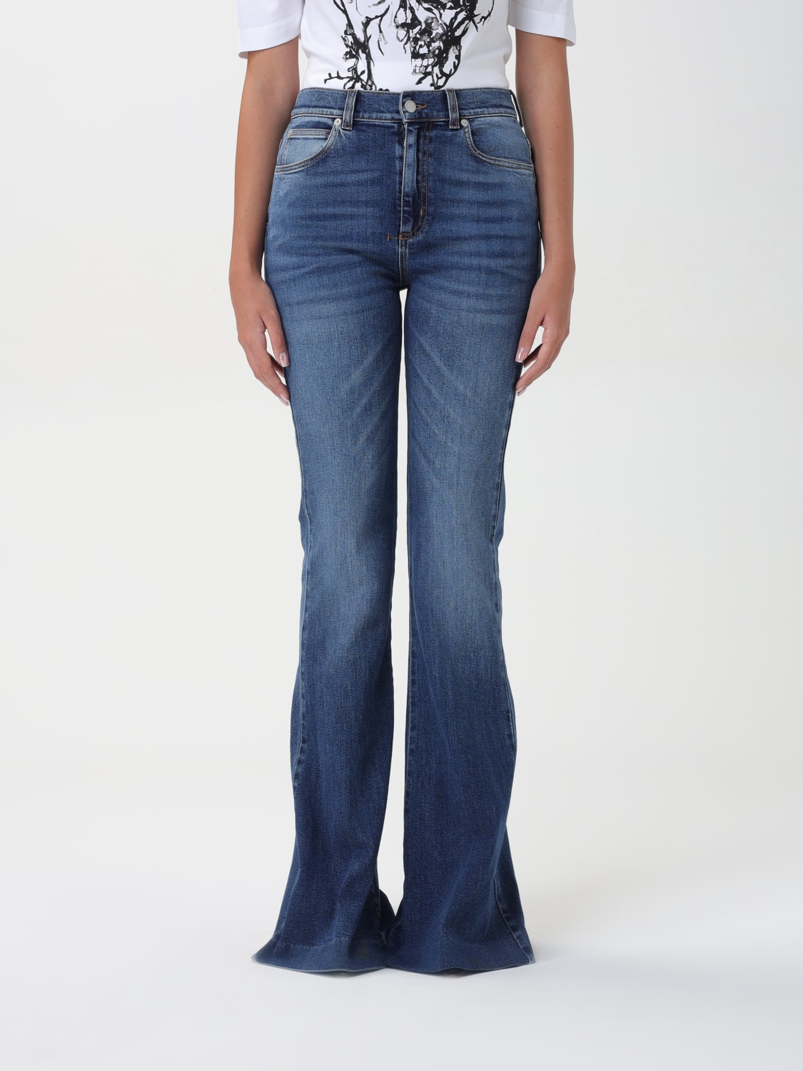 ALEXANDER MCQUEEN JEANS: Jeans woman Alexander McQueen, Denim - Img 1