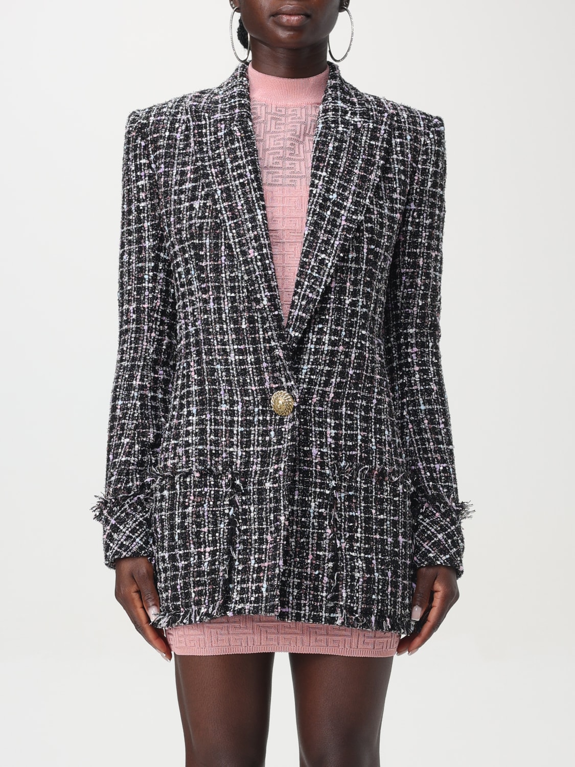 Giglio Blazer a monopetto bouclé Balmain