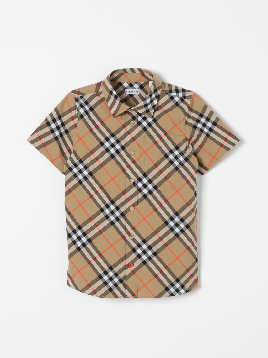 BURBERRY CAMISA: Camisa niños Burberry, Beige - Img 1