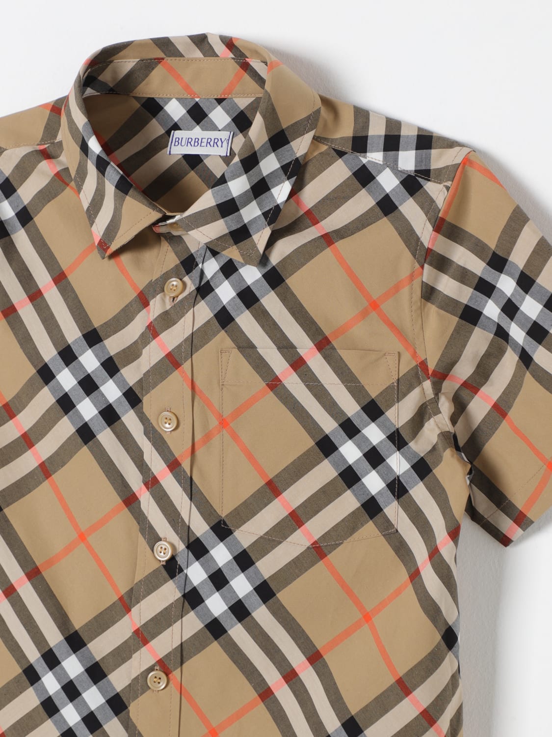 BURBERRY CAMISA: Camisa niños Burberry, Beige - Img 3