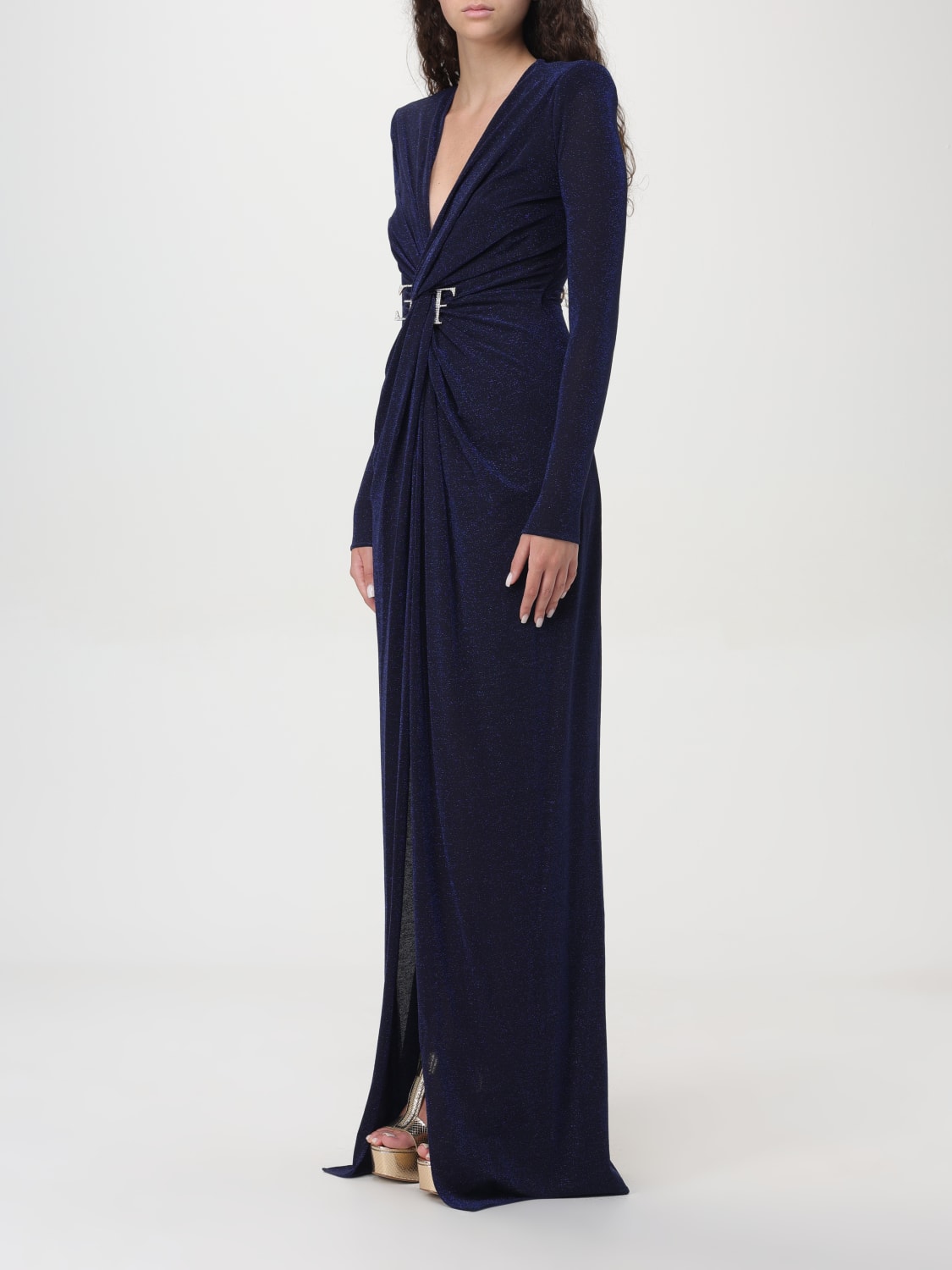 ELISABETTA FRANCHI ROBES: Robes femme Elisabetta Franchi, Bleu - Img 3