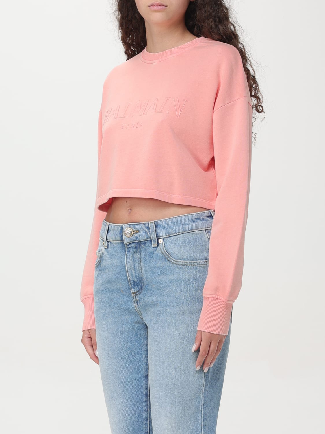 BALMAIN SWEATSHIRT: Sweatshirt woman Balmain, Pink - Img 4