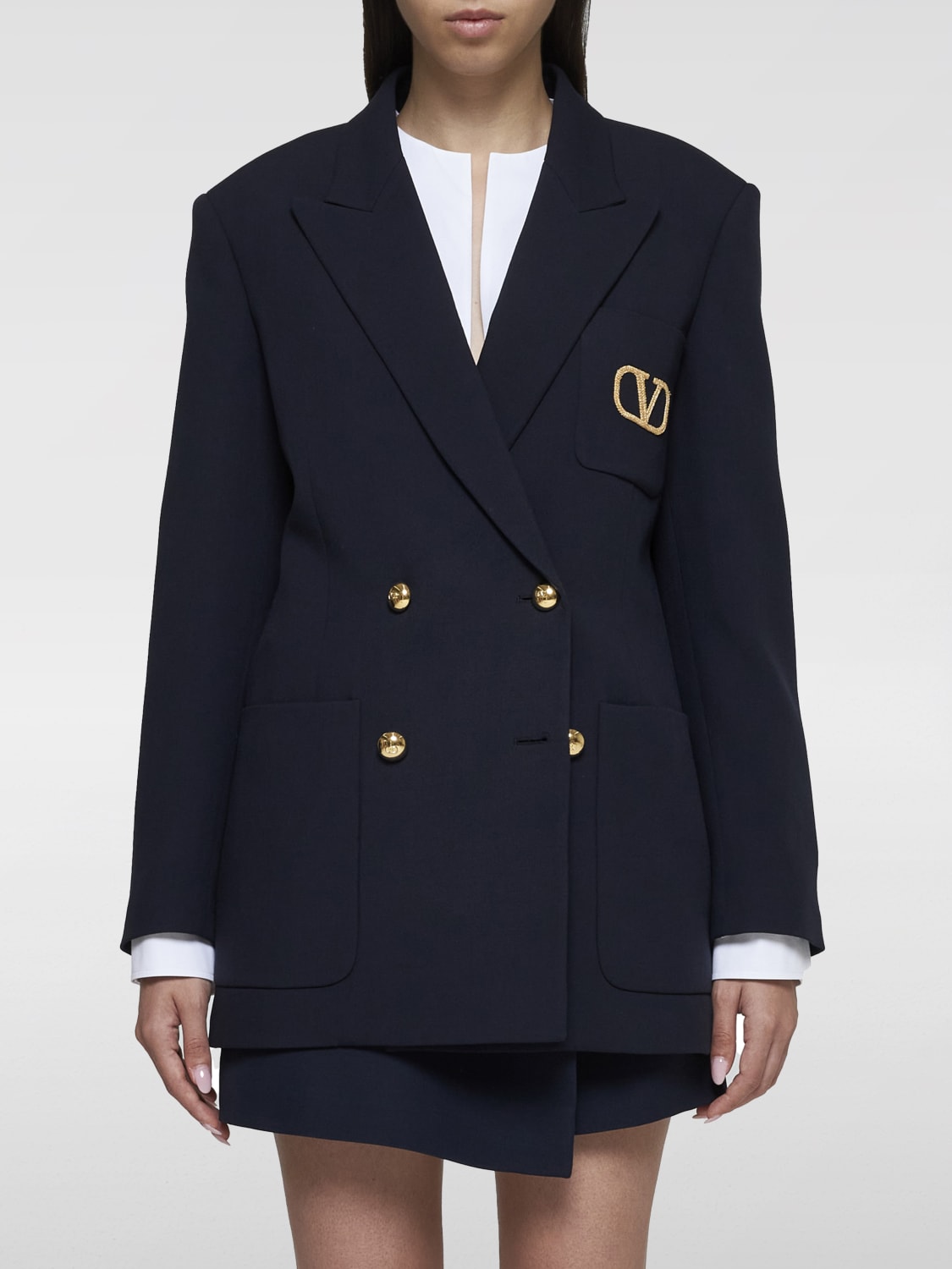 Giglio Blazer VLogo Valentino in misto lana