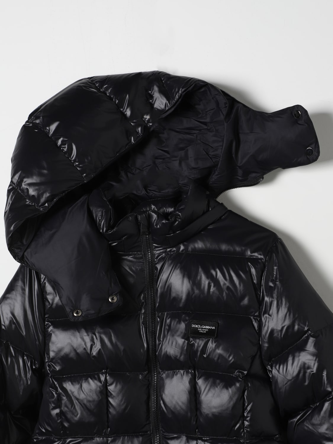 DOLCE & GABBANA JACKET: Dolce & Gabbana down jacket with hood, Black - Img 3