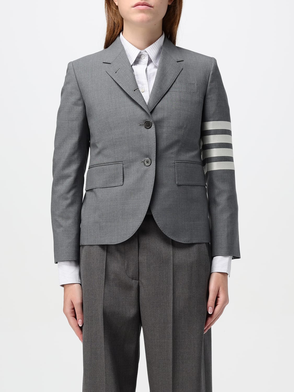 THOM BROWNE BLAZER: Blazer woman Thom Browne, Grey - Img 1