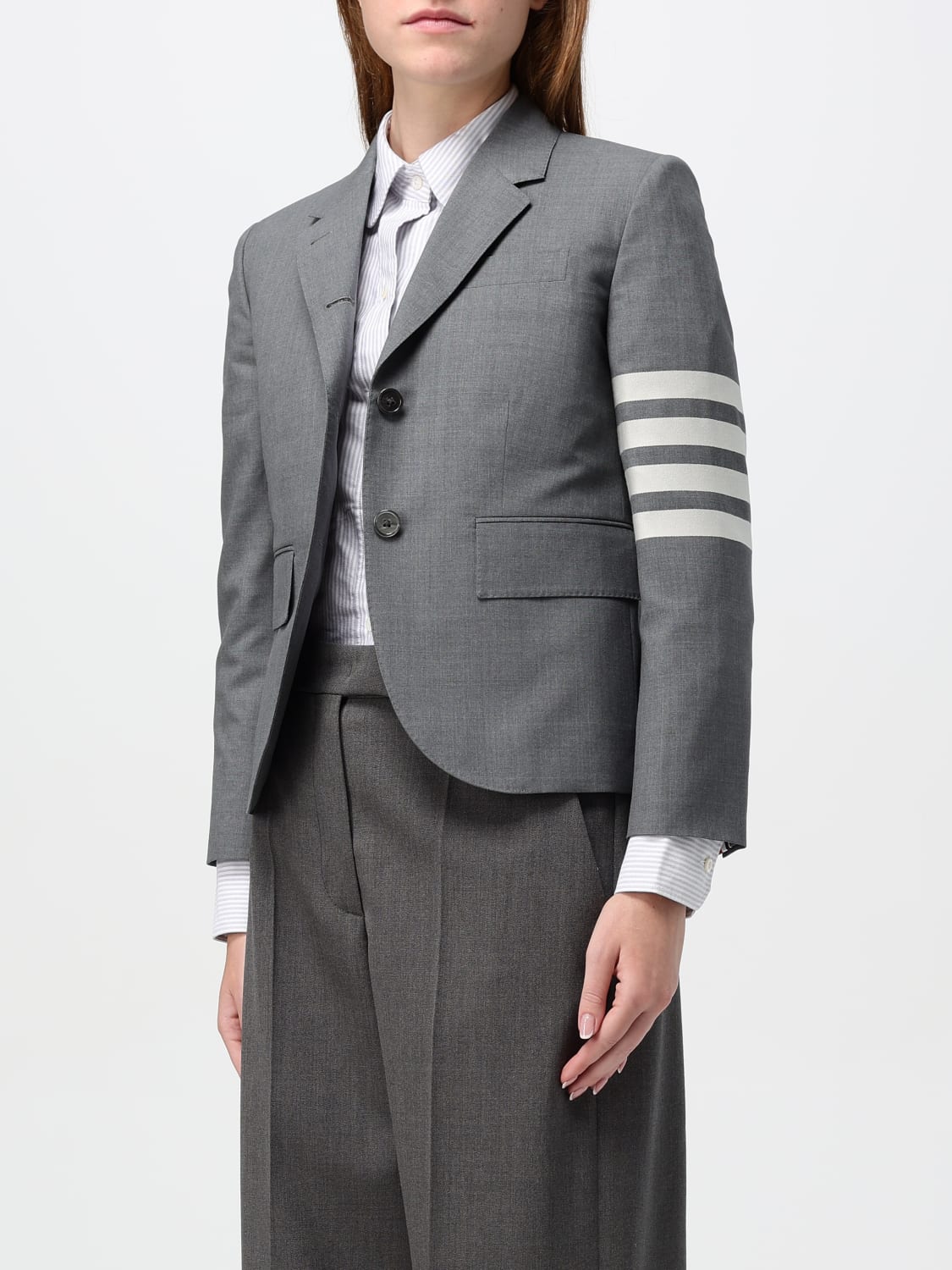 THOM BROWNE BLAZER: Blazer woman Thom Browne, Grey - Img 4