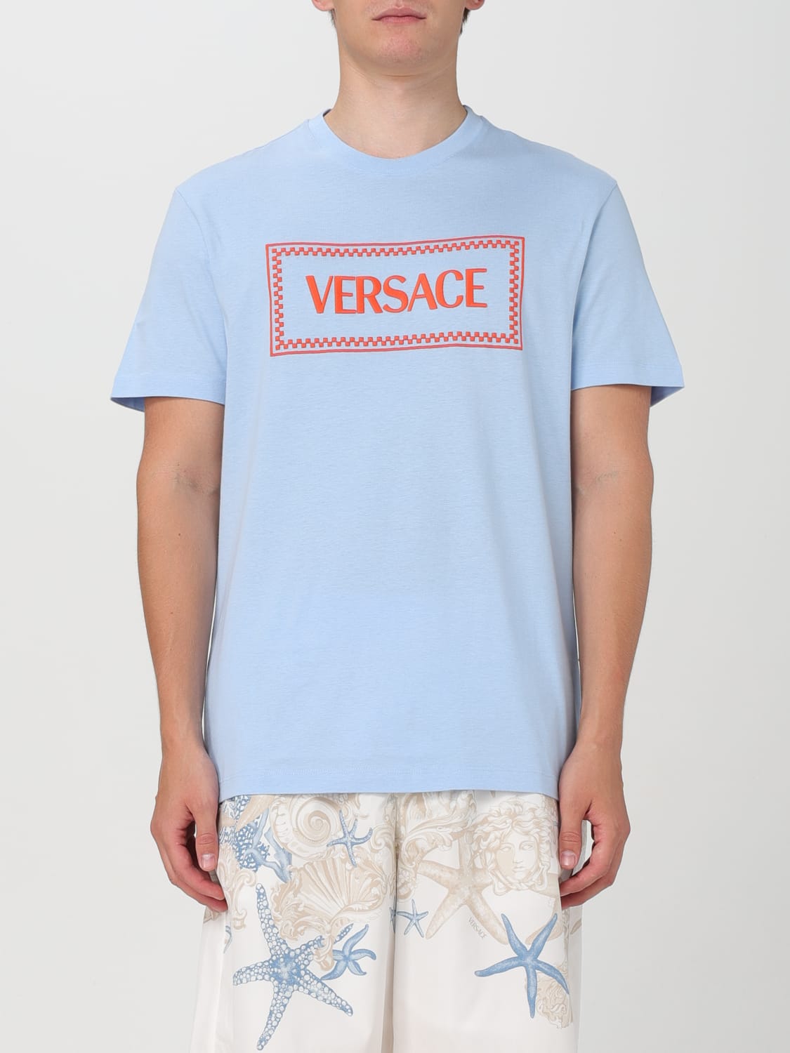 VERSACE T-SHIRT: T-shirt men Versace, Blue - Img 1