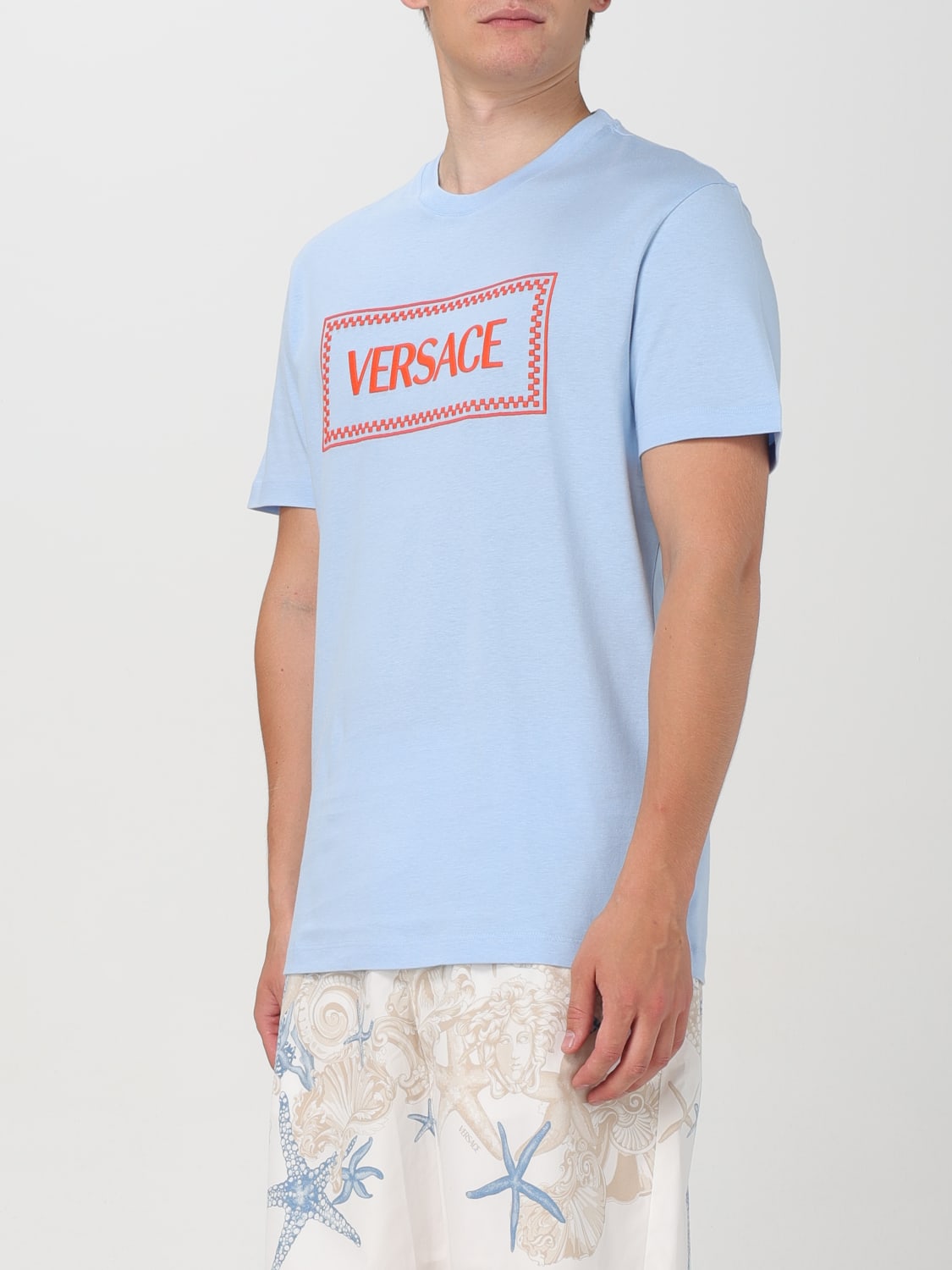 VERSACE T-SHIRT: T-shirt men Versace, Blue - Img 4