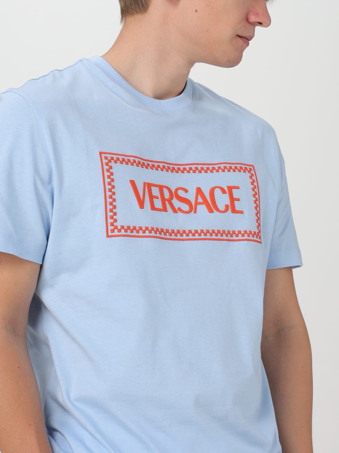 VERSACE T-SHIRT: T-shirt men Versace, Blue - Img 5