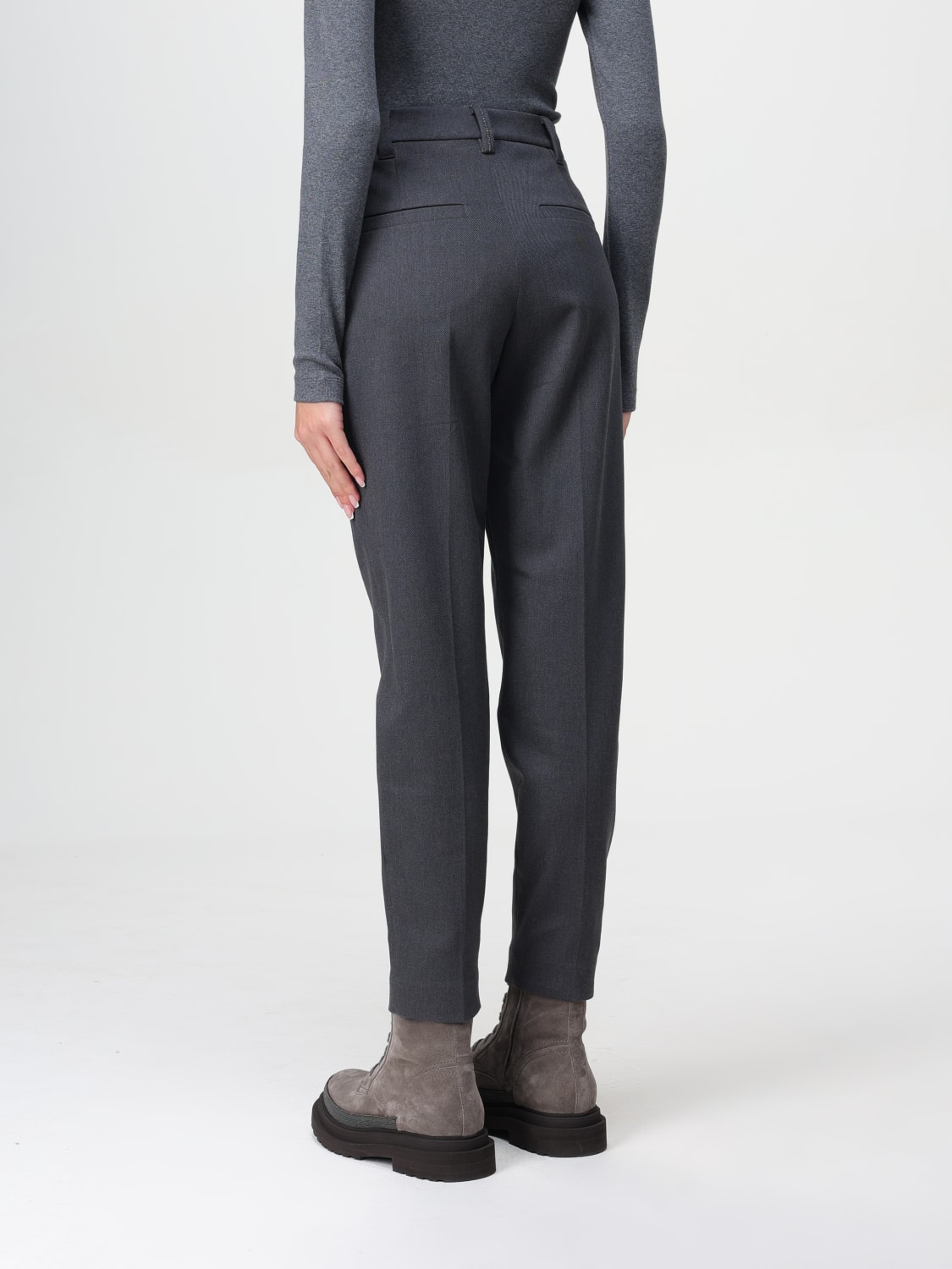 BRUNELLO CUCINELLI PANTS: Pants woman Brunello Cucinelli, Grey - Img 3