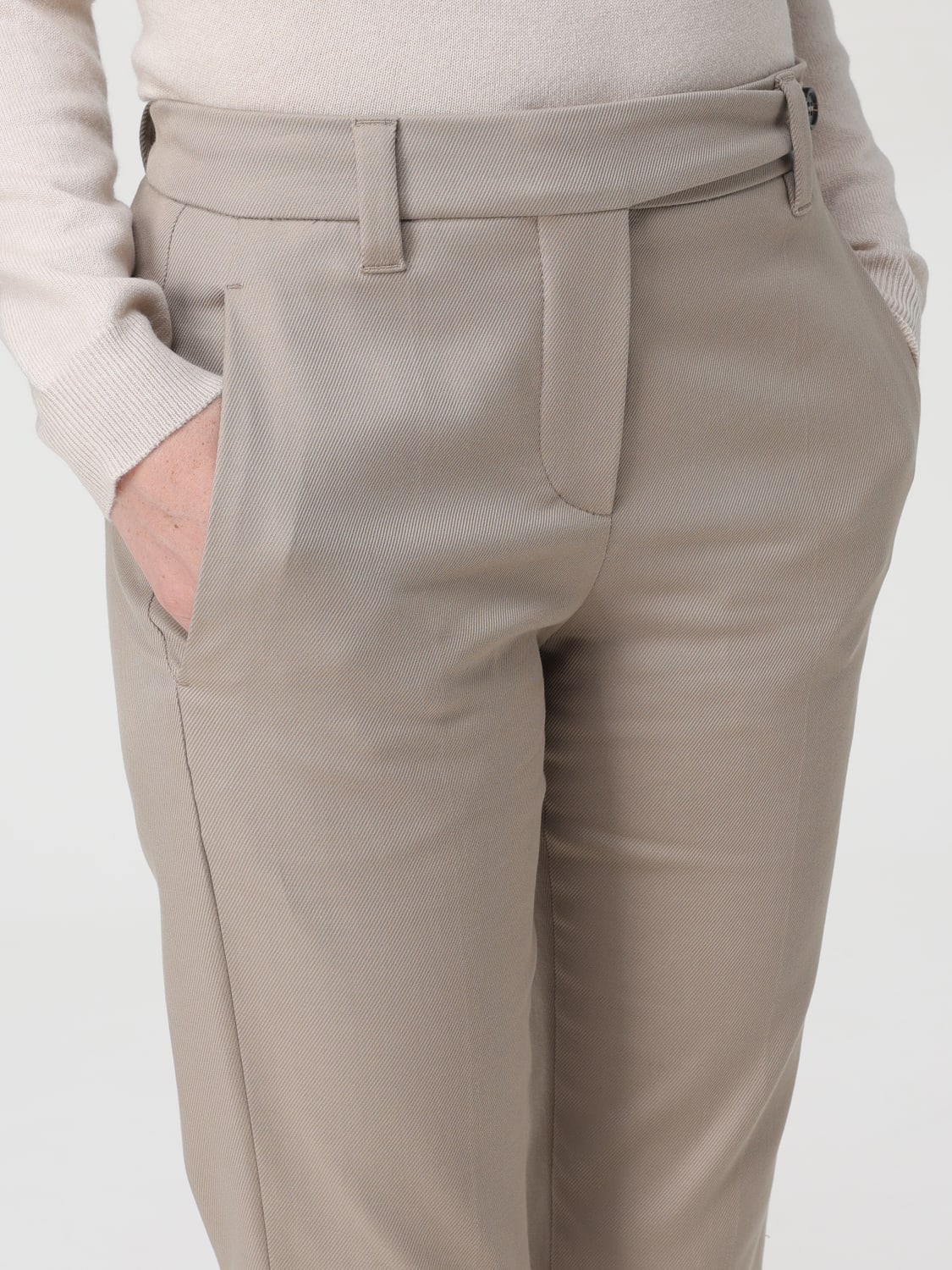 BRUNELLO CUCINELLI PANTS: Pants woman Brunello Cucinelli, Beige - Img 5