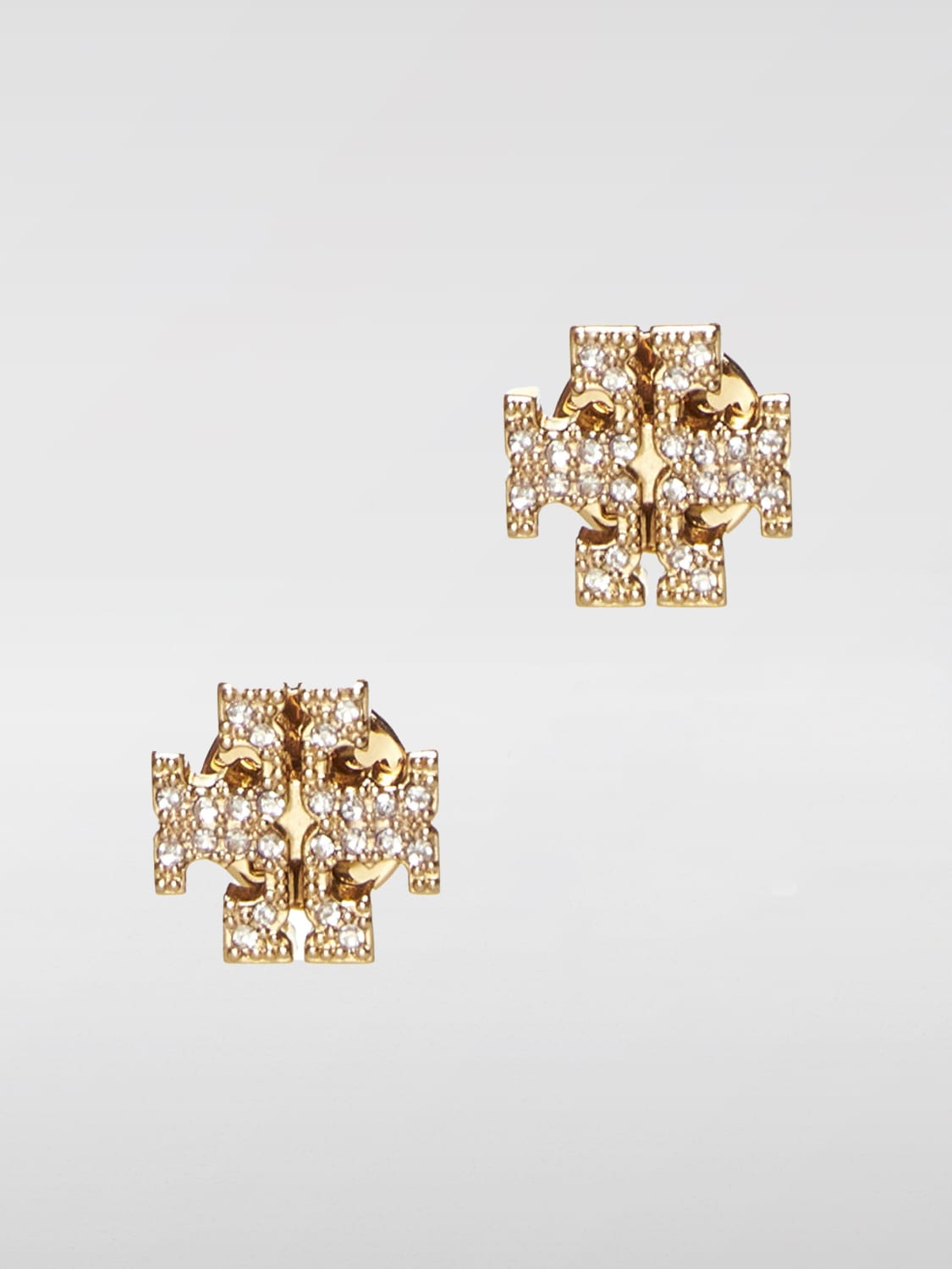 Giglio Orecchini Miller Tory Burch in ottone con strass incastonati