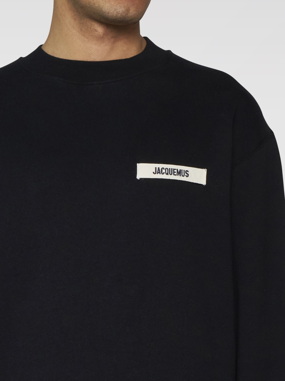 JACQUEMUS: Sweater men - Black | Jacquemus sweatshirt 245JS2062036