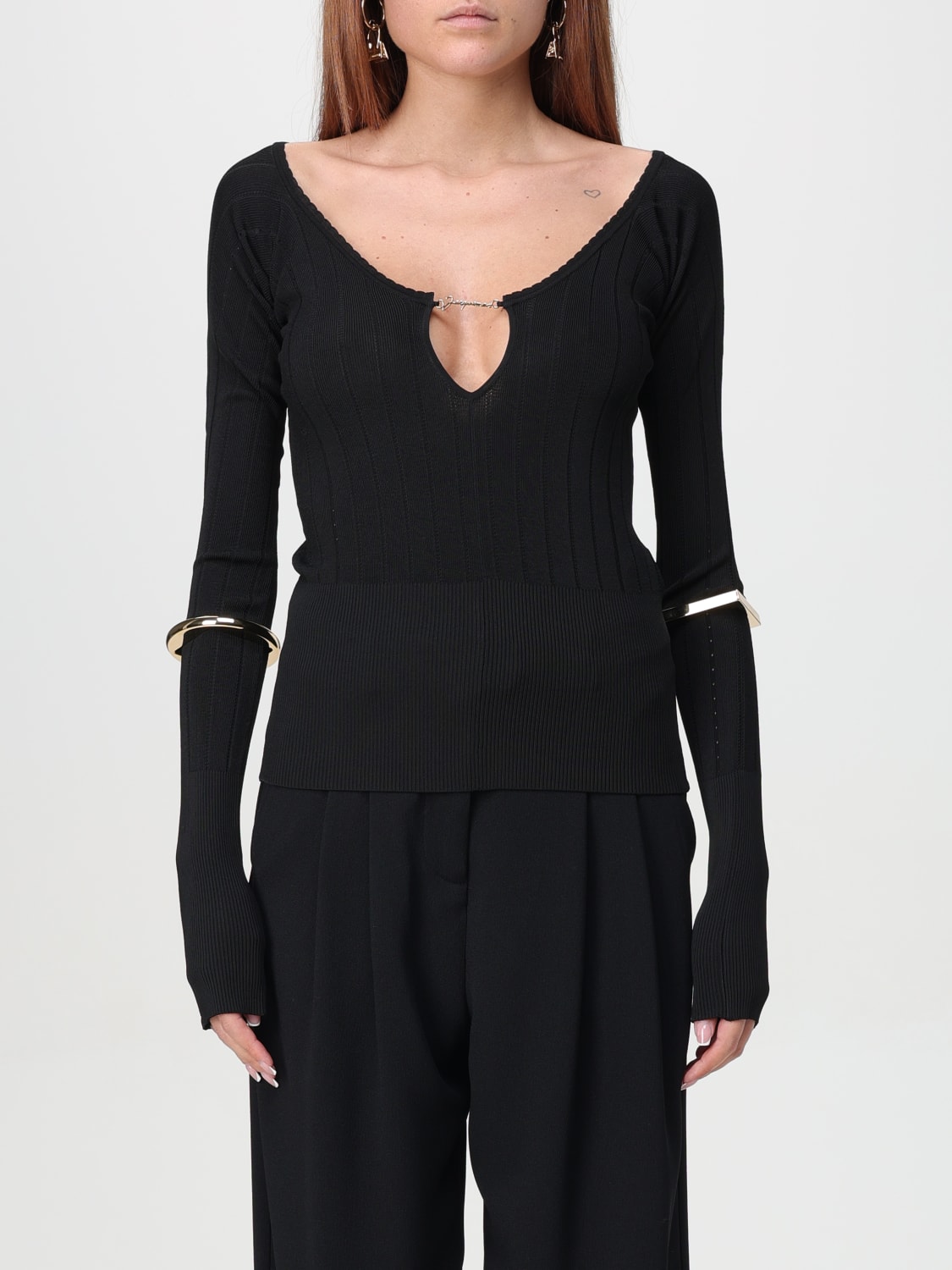 JACQUEMUS SWEATER: Sweater woman Jacquemus, Black - Img 1