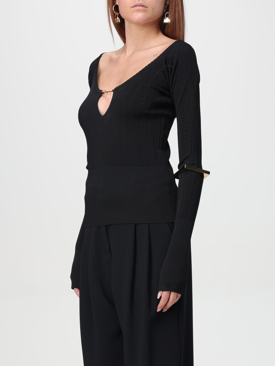 JACQUEMUS PULL: Pull femme Jacquemus, Noir - Img 4