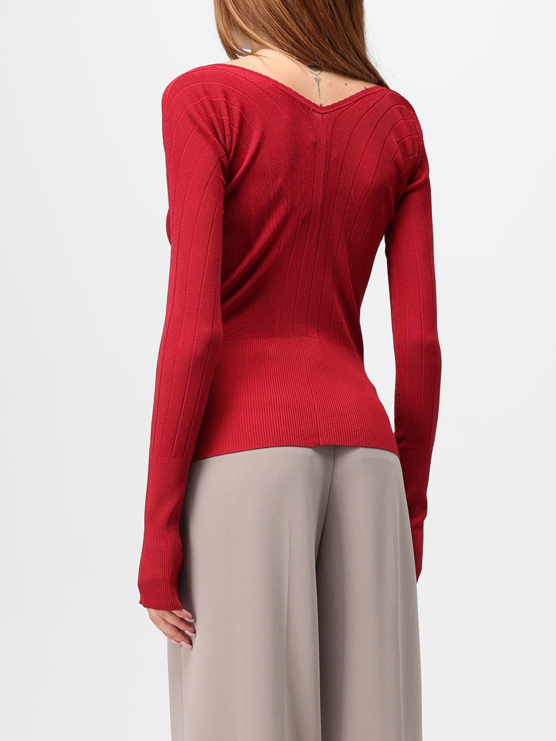 JACQUEMUS JERSEY: Jersey mujer Jacquemus, Rojo - Img 2