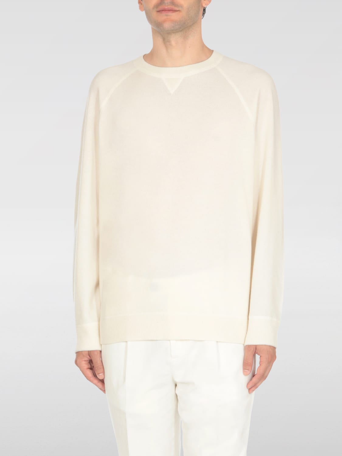 BRUNELLO CUCINELLI SWEATER: Sweater men Brunello Cucinelli, Ivory - Img 1