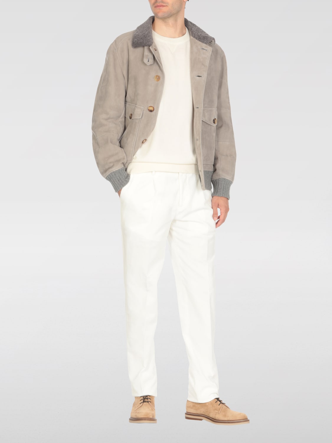 BRUNELLO CUCINELLI SWEATER: Sweater men Brunello Cucinelli, Ivory - Img 2