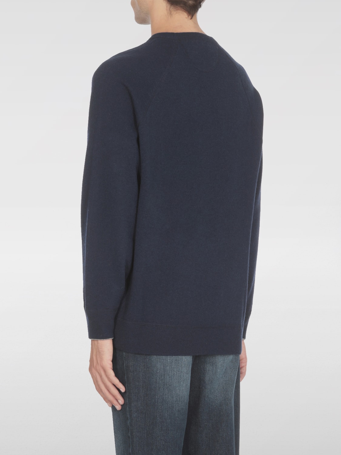 BRUNELLO CUCINELLI SWEATER: Sweater men Brunello Cucinelli, Blue 1 - Img 2