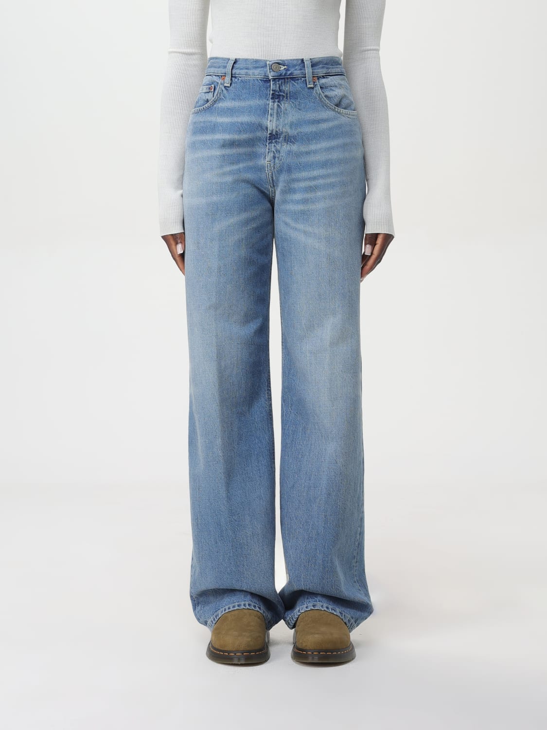 DONDUP JEANS: Pantalone a 5 tasche Dondup, Denim - Img 1